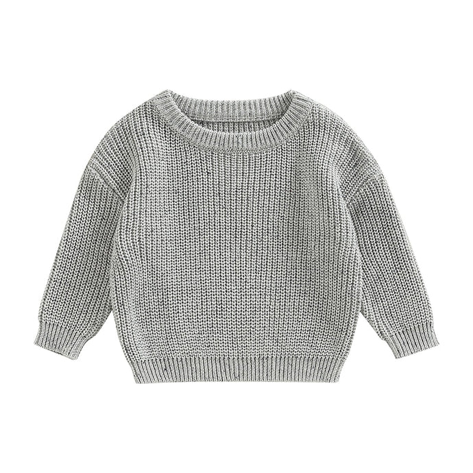 0-6Years Baby Toddler Kid Boys Girls Knitted Sweater Speckled Long Sleeve Pullover Top