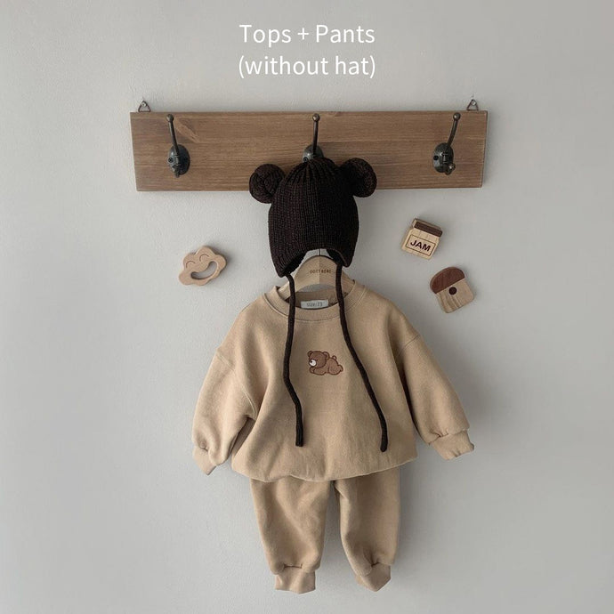 Toddler Baby Clothing Sets for Infant Baby Boys Clothes Set Bear Sweatshirt Pants 2pcs Outfit