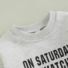 Load image into Gallery viewer, Infant Baby Boys Girls On Saturdays I Watch Soccer With Daddy Bodysuit Long Sleeve Crew Neck Jumpsuit Bubble Romper
