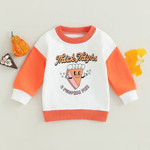 Load image into Gallery viewer, Baby Toddler Boy Girl Long Sleeve Crew Neck Pie Thick Thighs &amp; Pumpkin Pie Print Thanksgiving Top
