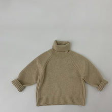 Load image into Gallery viewer, Baby Toddler Boy Girl Winter Kids Sweater Pullover Solid Turtleneck Sweater Knit Wear
