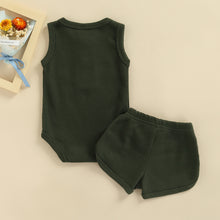 Load image into Gallery viewer, Neutral Newborn Baby Boy Girl Sleeveless Button Jumpsuit Solid Color Romper
