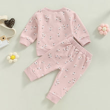 Load image into Gallery viewer, Baby Toddler Girls Outfit Set Floral Print Pullover Top and Jogger Pants
