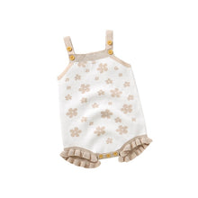 Load image into Gallery viewer, Baby Girls Spring Bodysuit Summer KnitTank Top Ruffle Trim Floral Playsuit Jumpsuit Romper
