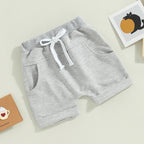 Toddler Baby Kids Boys 3Pcs Set Shorts Solid Colors