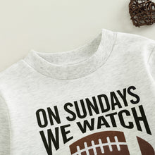 Load image into Gallery viewer, On Sundays We Watch Football With Mommy Infant Baby Girls Boys Romper Long Sleeve Jumpsuits Bubble Romper
