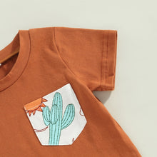 Load image into Gallery viewer, Toddler Baby Kids Boys 2Pcs Clothes Short Sleeve Cactus Print Tops Shorts Outfit Set
