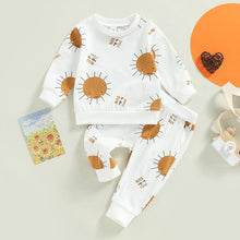 Load image into Gallery viewer, Baby Girl Boy 2Pcs Spring Outfit Long Sleeve Smile to the Sun Print Pullover Top and Pants Set
