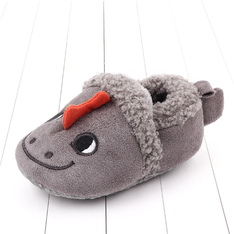 Newborn Infant Baby Shoes Anti-slip First Walker Animal Slippers