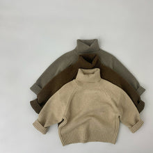Load image into Gallery viewer, Baby Toddler Boy Girl Winter Kids Sweater Pullover Solid Turtleneck Sweater Knit Wear
