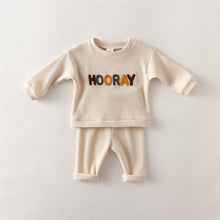 Load image into Gallery viewer, 2 Piece Neutral Newborn Baby Toddler Girl Long Sleeve Top And Pants
