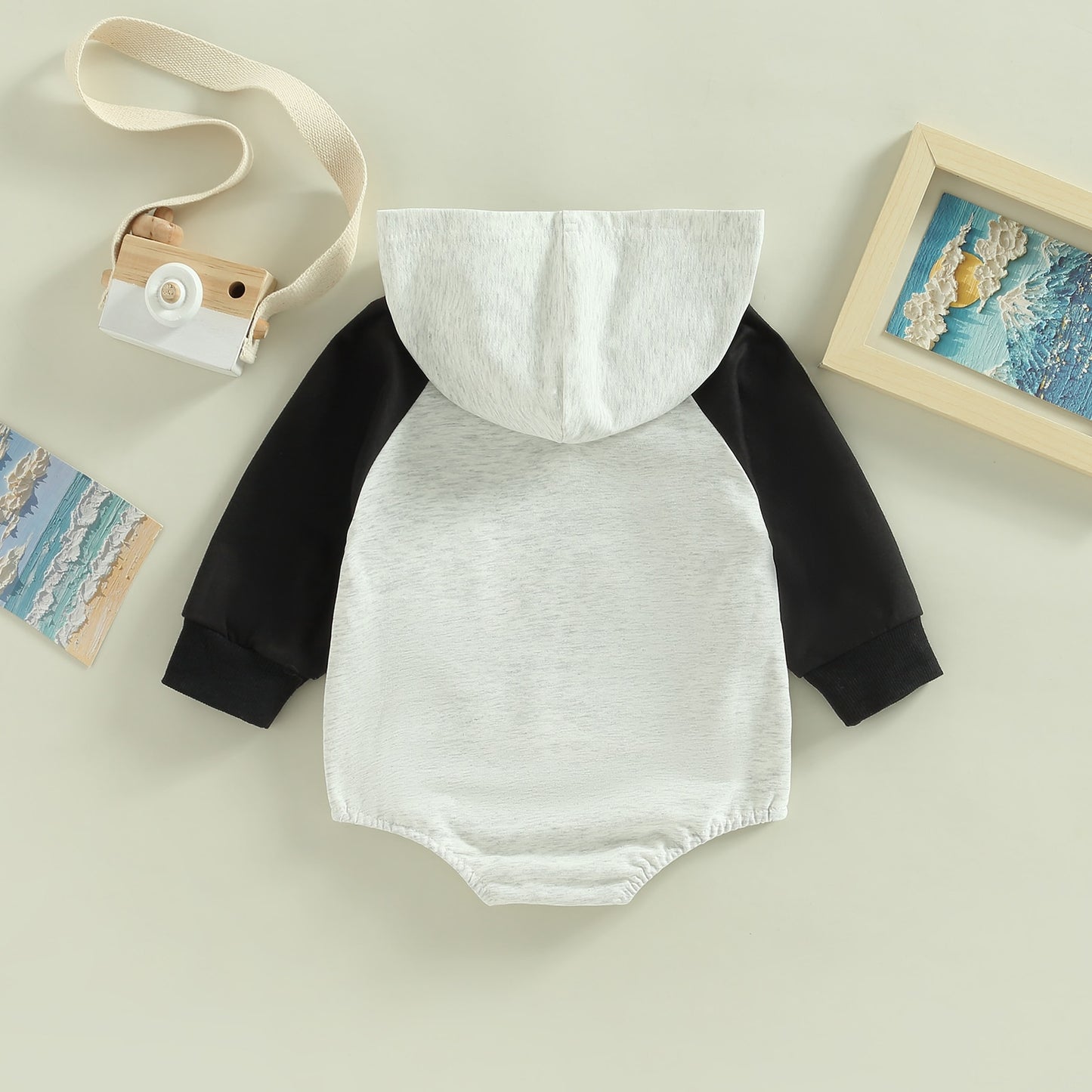 Infant Baby Boy Girl On Sundays We Watch Football with Daddy Hooded Bodysuit Long Sleeve Raglan Jumpsuit Bubble Romper