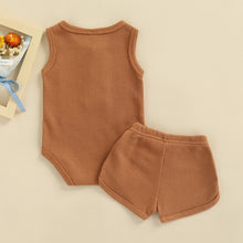 Load image into Gallery viewer, Baby Boy Girl Clothing Outfit Tank Top Bodysuit Romper with Elastic Waist Shorts
