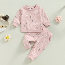 Load image into Gallery viewer, Baby Toddler Girls Outfit Set Floral Print Pullover Top and Jogger Pants
