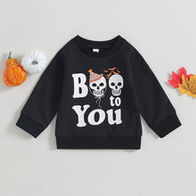 Load image into Gallery viewer, Baby Toddler Boy Girl Halloween Long Sleeve Skull Boo to You Print Pullover Top Fall Clothes
