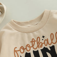 Load image into Gallery viewer, Infant Baby Boys Girls Football Mini Print Bodysuit Long Sleeve Crew Neck Bubble Romper
