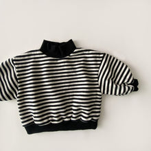 Load image into Gallery viewer, Baby Toddler Boys Girls Kids Striped Top Warm High-neck Sweatshirt Cotton Sweater Top
