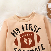 Load image into Gallery viewer, Infant Baby Girl Boy Autumn Jumpsuit Football Season Bro Game On Letter Print Long Sleeve Jumpsuit Bubble Romper
