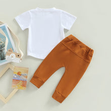 Load image into Gallery viewer, Mama is my bestie Baby Boys Girls Graphic Print Short Sleeve Cotton T-shirts Ginger Long Pants Outfit Set
