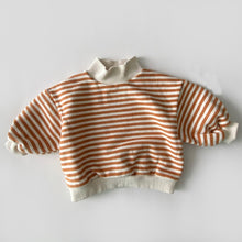 Load image into Gallery viewer, Baby Toddler Boys Girls Kids Striped Top Warm High-neck Sweatshirt Cotton Sweater Top
