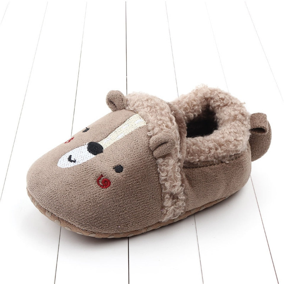 Newborn Infant Baby Shoes Anti-slip First Walker Animal Slippers