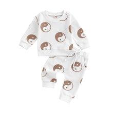 Load image into Gallery viewer, Baby Ying Yang Long Sleeve Shirt and Drawstring Pants with Pockets for Boy Girl
