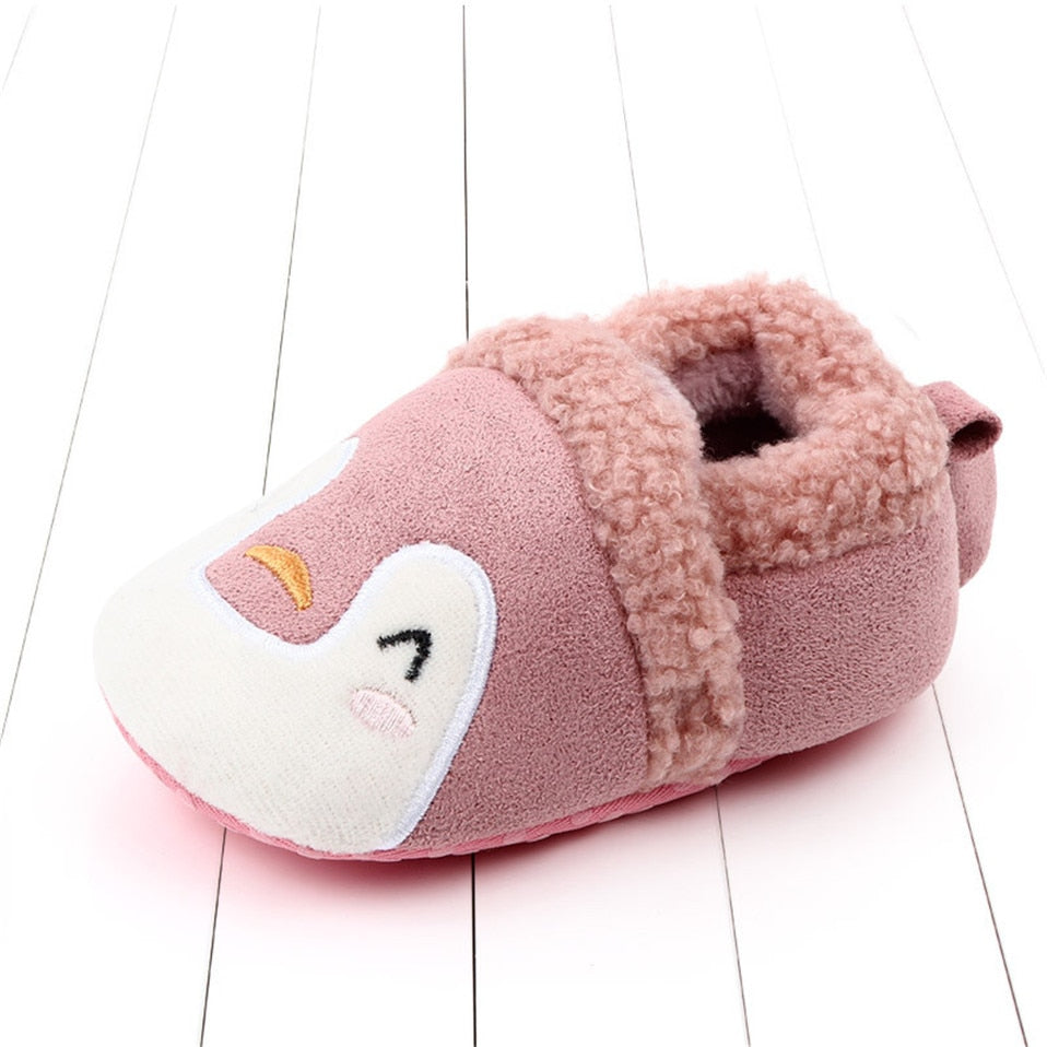 Newborn Infant Baby Shoes Anti-slip First Walker Animal Slippers