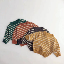 Load image into Gallery viewer, Baby Toddler Boy Girl Kids Knit Sweaters Striped Vintage Style Top
