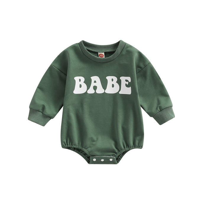 Adorable Baby Boy Girl Long Sleeve Babe Bubble Romper Jumpsuit