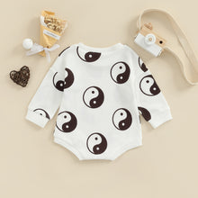 Load image into Gallery viewer, Infant Baby Boy Girl Ying Yang Print Long Sleeve Bubble Romper
