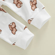 Load image into Gallery viewer, Baby Boy Girl 2-Piece Outfit Bear Print Crew Neck Long Sleeve Shirt Pants Set
