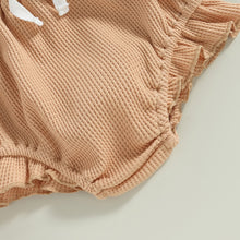 Load image into Gallery viewer, Infant Baby Girls 3Pcs Summer Outfits Tank Top Waffle Knit Romper Shorts Headband Set
