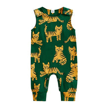 Load image into Gallery viewer, Infant Baby Boys Girls  Jumpsuit Cute Tiger Print Tank Top Round Neck Romper
