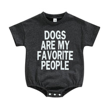 Load image into Gallery viewer, Infant Baby Boy Girl Boy Dogs are my favorite people Tshirt Romper
