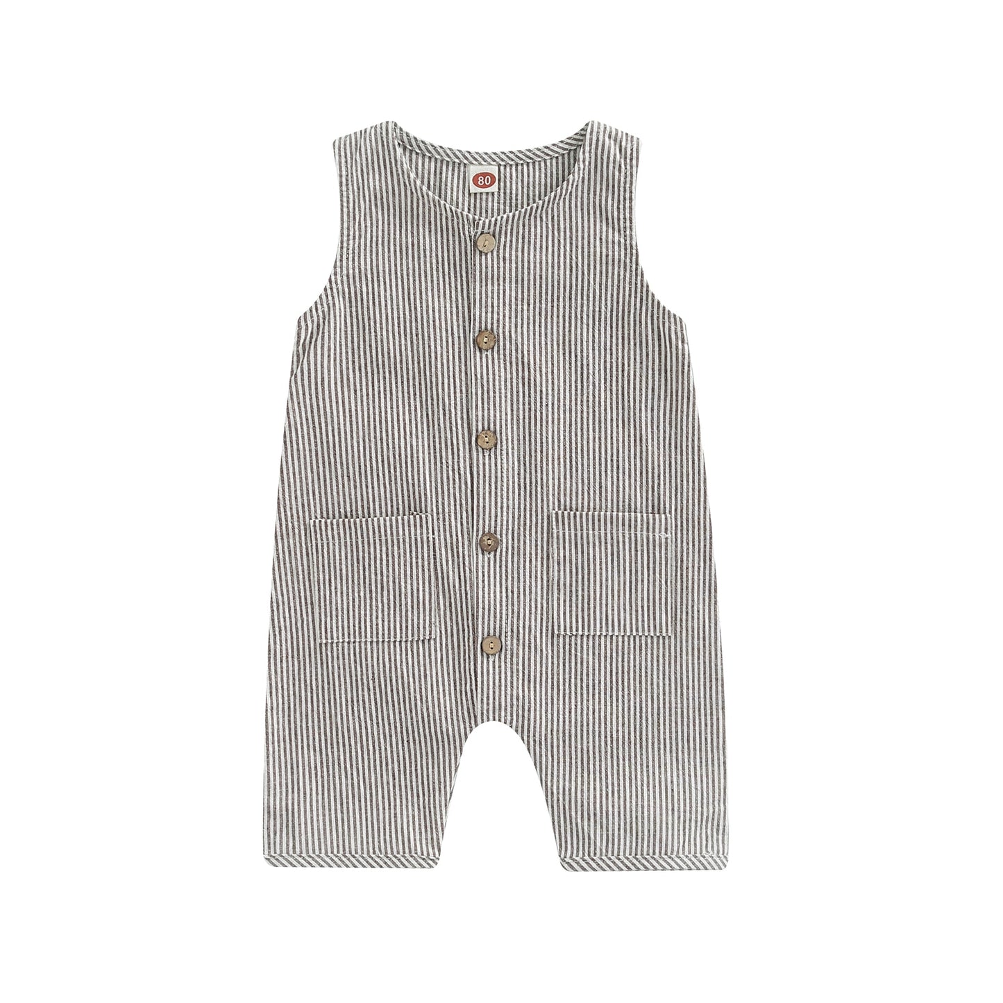 Infant Baby Boys Girls Jumpsuit Sleeveless Button Down Romper