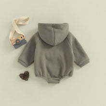 Load image into Gallery viewer, Infant Baby Girls Boys Hooded Romper Long Sleeve Fuzzy Pocket Bubble Romper
