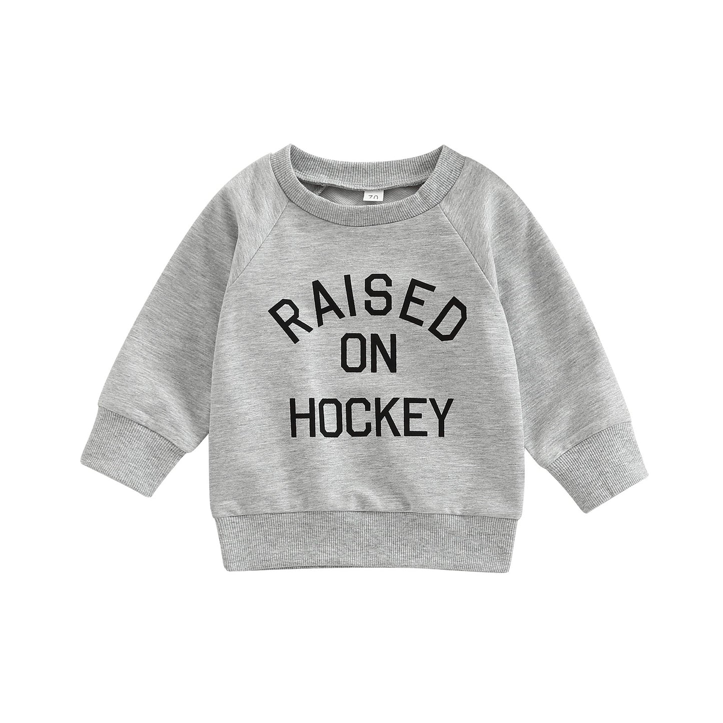 0-3Years Infant Baby Boy Girl Casual Pullovers Long Sleeve Game Day Football Hockey Print Ribbed Cuffs Sweatshirt Top