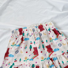 Load image into Gallery viewer, Bear Rainbow Girls Ruffle Tops and Shorts Outfit Set
