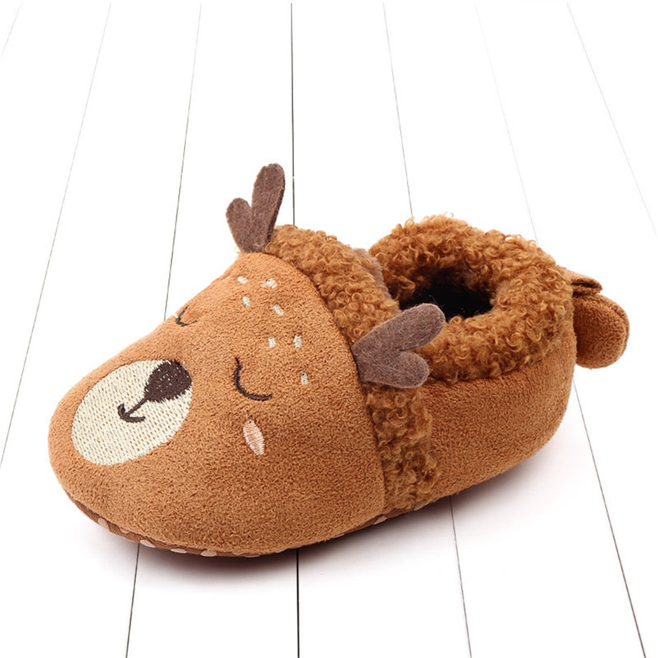 Newborn Infant Baby Shoes Anti-slip First Walker Animal Slippers