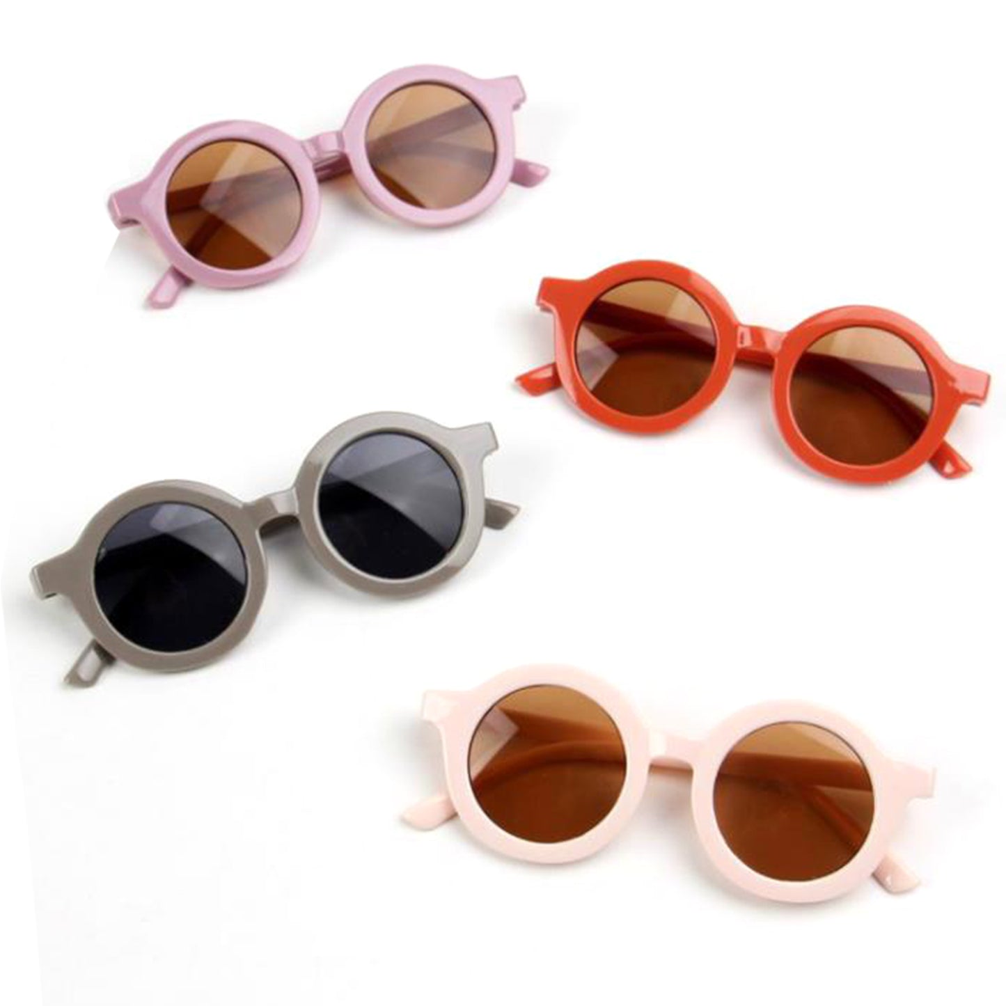 Retro Round Baby Kids Boys Girls Anti-UV Sunglasses Sunnies