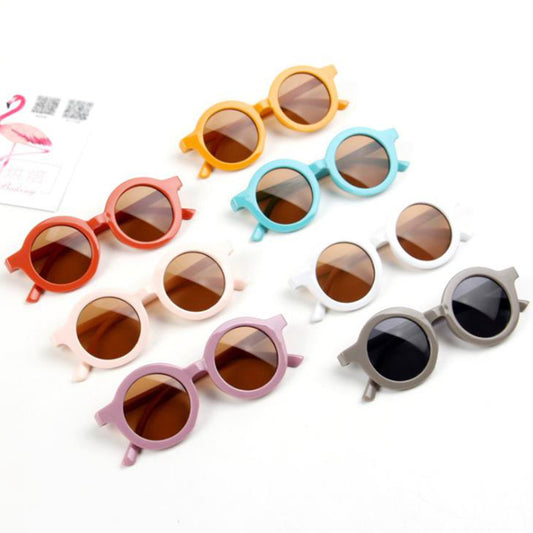 Retro Round Baby Kids Boys Girls Anti-UV Sunglasses Sunnies