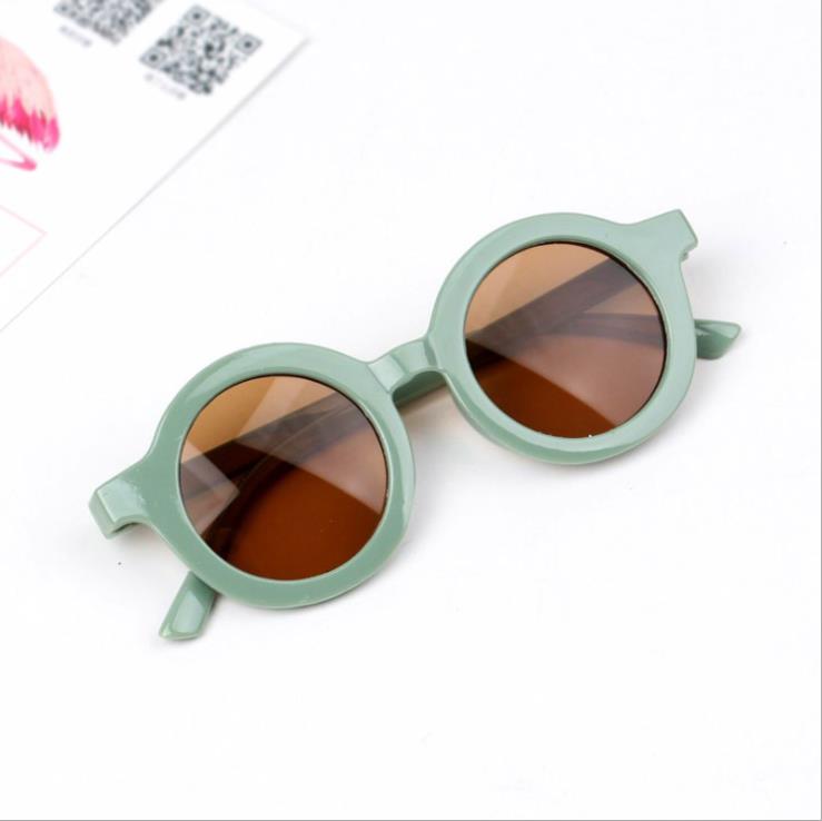 Retro Round Baby Kids Boys Girls Anti-UV Sunglasses Sunnies