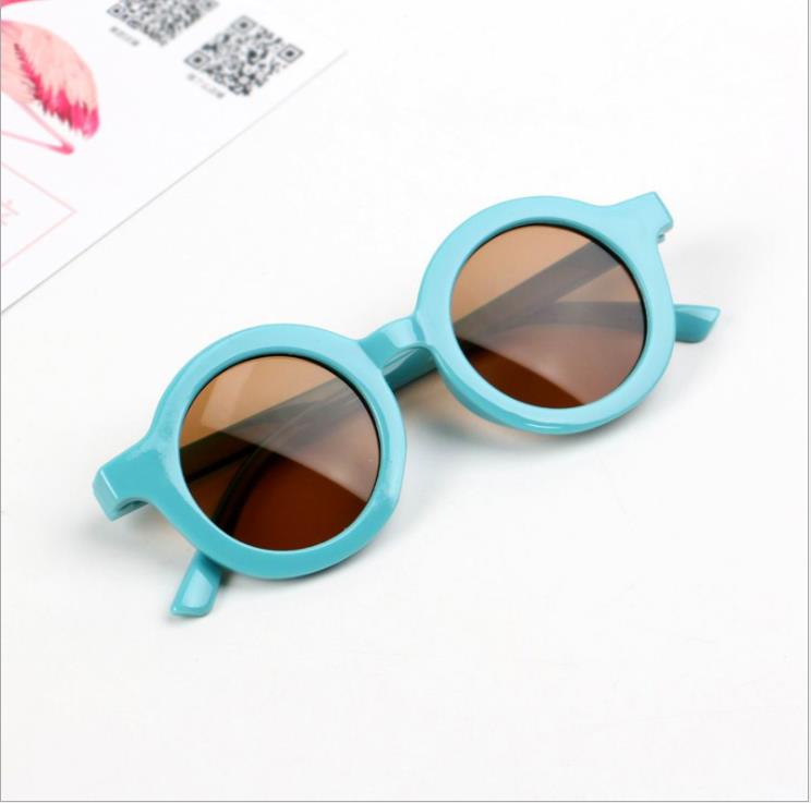 Retro Round Baby Kids Boys Girls Anti-UV Sunglasses Sunnies