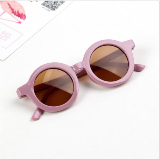 Retro Round Baby Kids Boys Girls Anti-UV Sunglasses Sunnies