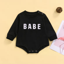 Load image into Gallery viewer, Babe Print Baby Boy Girl Long Sleeve Romper
