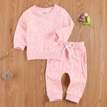 Load image into Gallery viewer, 2 Piece Dainty Floral Baby Girl Long Sleeve Crewneck Top and Pants Set
