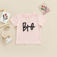 Load image into Gallery viewer, Bro and Sis Printed Toddler Boy Girl Short Sleeve Matching Top
